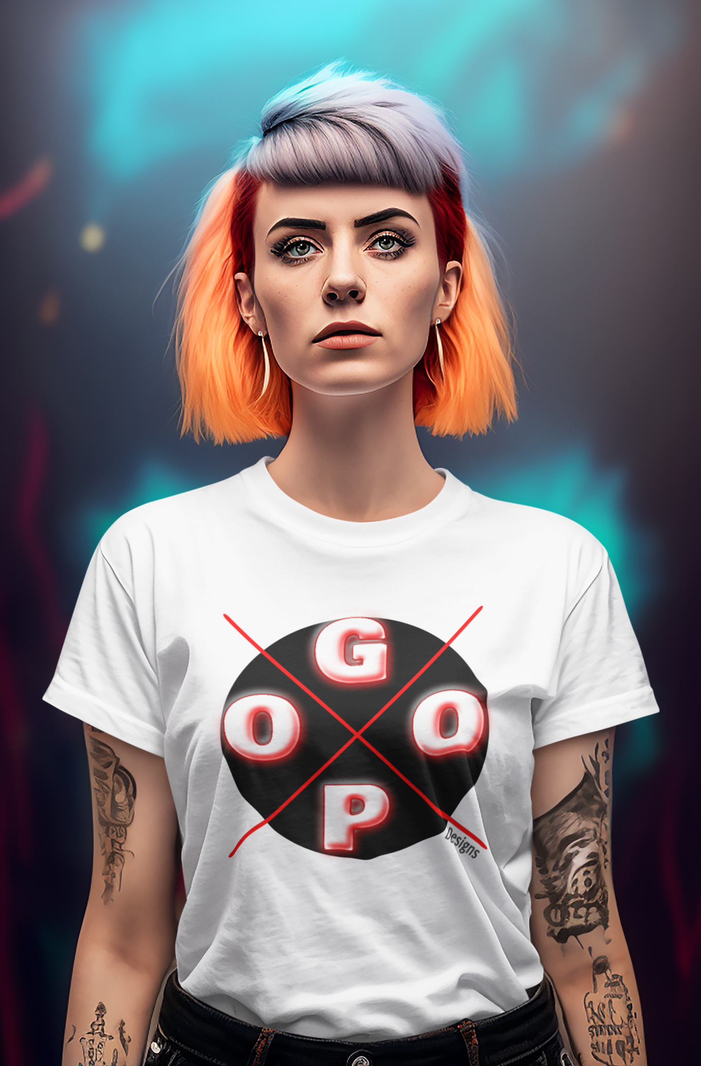 Red | Sniper Scope Crosshairs Motif by GOOP DESIGNS. Unisex Garment-Dyed T-Shirt - Casual, Trendy Wear for Everyday Style