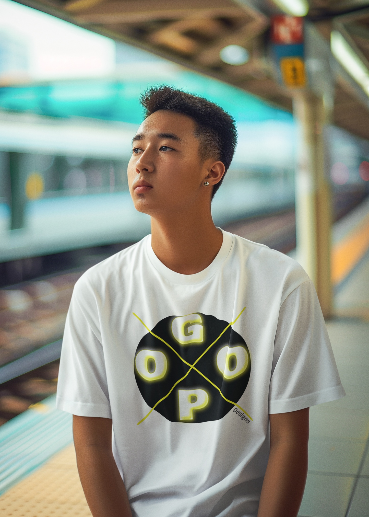 Yellow | Sniper Scope Crosshairs Motif by GOOP DESIGNS. Unisex Garment-Dyed T-Shirt - Casual, Trendy Wear for Everyday Style