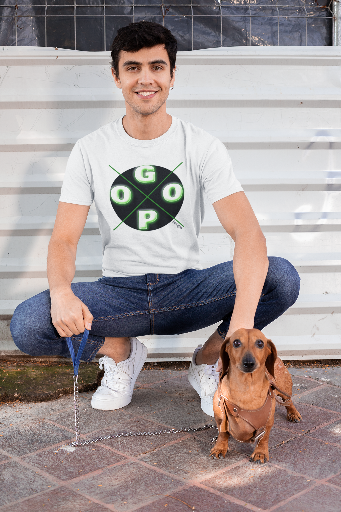 Green | Sniper Scope Crosshairs Motif by GOOP DESIGNS. Unisex Garment-Dyed T-Shirt - Casual, Trendy Wear for Everyday Style