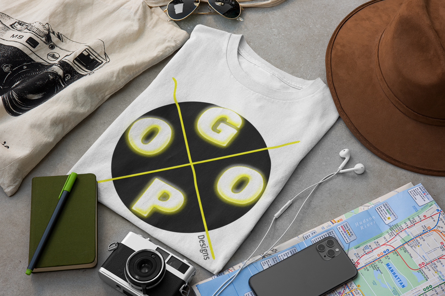 Yellow | Sniper Scope Crosshairs Motif by GOOP DESIGNS. Unisex Garment-Dyed T-Shirt - Casual, Trendy Wear for Everyday Style